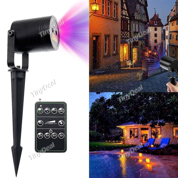 Landscape Projector Lights 4.9ft Red & Blue Static Waterproof Star Laser Light Outdoor Star Light Show