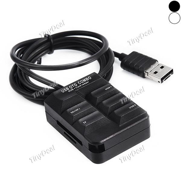 1.2m Cable SD/TF/ Micro SD USB Card Reader OTG HUB for Samsung Galaxy S3/S4/S5/Note 2/3