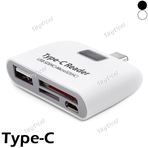 USB Type-C TF / Micro SD SD HUB for Phones Notebook and Macbook