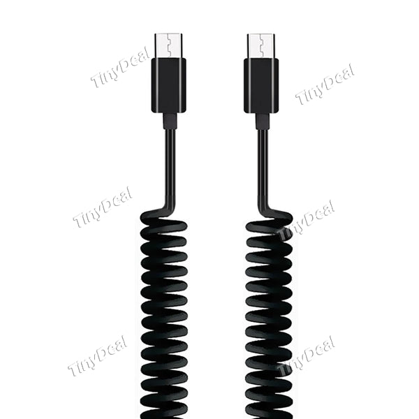 Spring Spiral Male Micro USB to USB3.1 Type-C Cable Data & Cable For Smartphones
