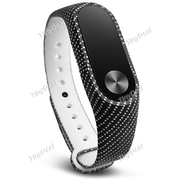 Replaceable Black with White Dots Wrist Strap Wearable Wristband for Xiaomi Miband 2