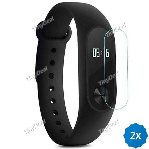 2 x 0.2MM Nano HD 2.5D Explosion-proof Waterproof Anti-fouling Anti-fingerprint Film for Xiaomi Miband 2