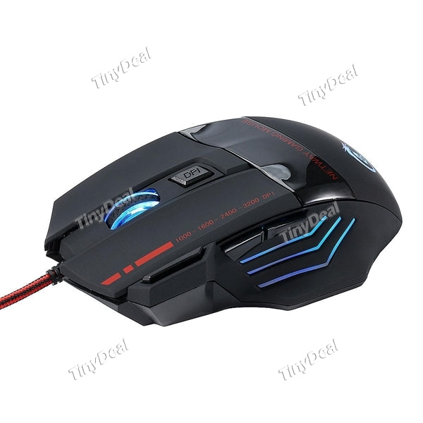 3200DPI Adjustable 7 Buttons Optical USB 2.0 Wired LED Gaming Gamer Mouse for PC Laptop