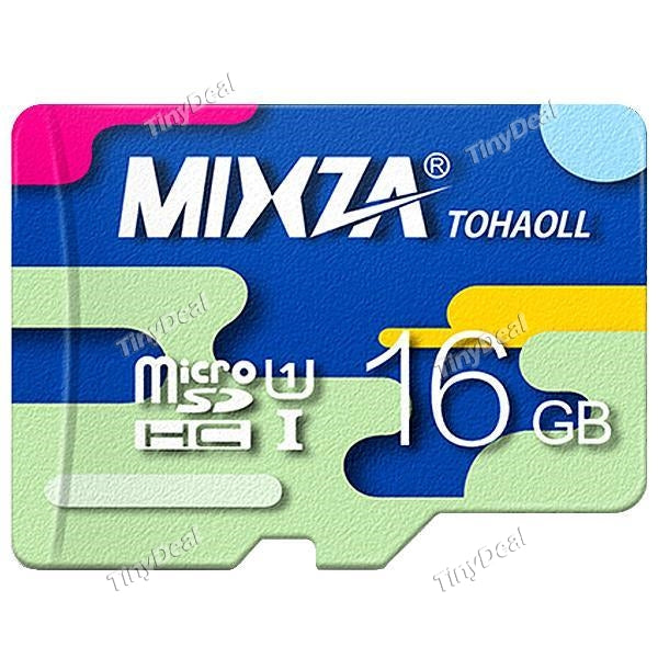 MIXZA 16GB Class 10 Micro SDHC UHS-I up to 80MB/S TF Card Flash Memory Card Colorful Series