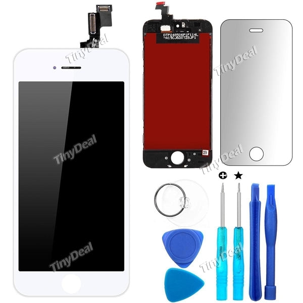 A+++ 100% Guarantee Full LCD Touch Screen Digitizer Assembly Replacement Full Set for 4" iPhone 5s (White)