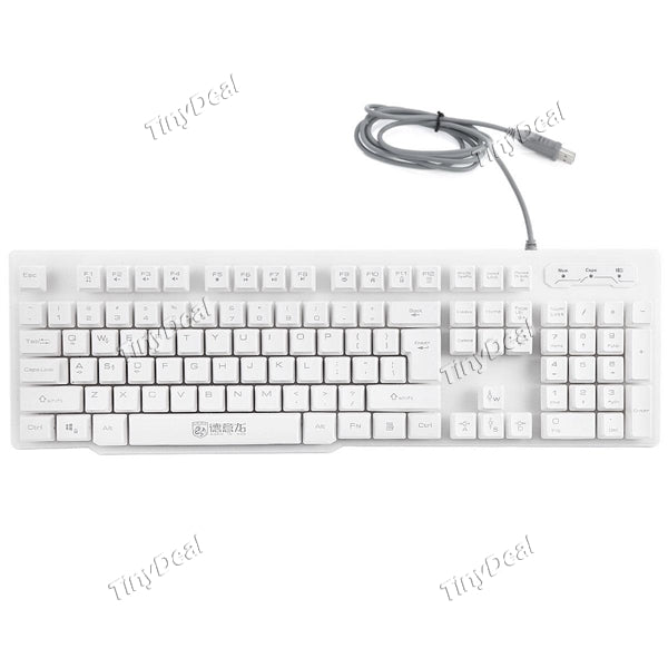 Ghost Warrior Rainbow Back-light Suspension Cap Metal Plate Machine Feel Gaming Keyboard for PC Games and Office