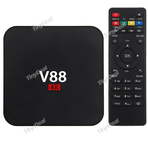 V88 RK3229 Quad Core Android 5.1 WiFi 1GB 8GB 1.5GHz Smart TV Box w/ HDMI 2.0 VP9 4K Output H.265