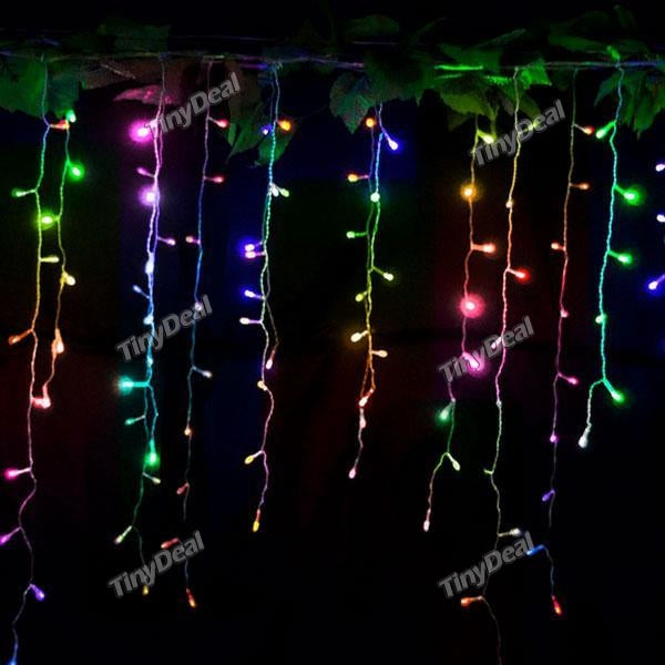 10M 50-LED 8 Mode Color Changing 220V RGB Plastic String Light