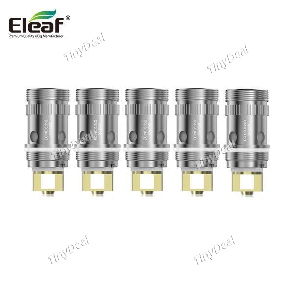 5 x Authentic iSmoka Eleaf EC NC Coil Head 0.25Ohm OCC for Eleaf iJust 2/ MELO III/ Eleaf iJust 2 Mini/ Eleaf MELO 2/ MELO RTA