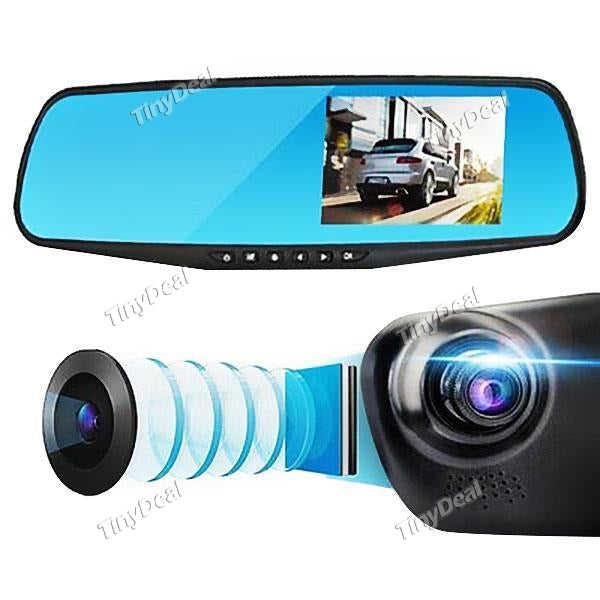 Novatek 4.3" Rear View Mirror Full HD Car DVR 1080P 140 Degree Wide Angle Camera