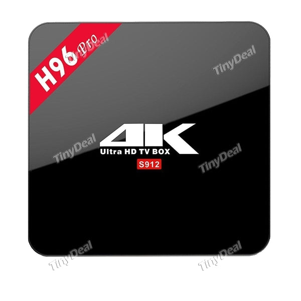 H96Pro TV Box S912 2GB+16GB Android7.1 Kodi 16.1 2.4GHz+5GHz WiFi Bluetooth 4.0 Six Layers Heavy Gold Plate Smart TV Box