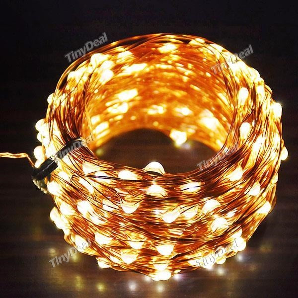 10m 100 LEDs Copper Wire Lights, Flexible Fairy Lights, Indoor and Outdoor for Garden, Patio, Wedding, Tree, Party, Christmas