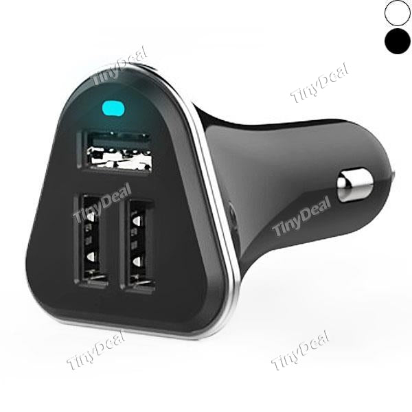 3-Port Rapid 5V/5.2A 26W Cigarette USB Car Charger for iPhone iPad iPod Samsung Smartphones Tablets and more
