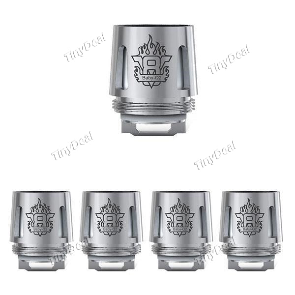 5 x Authentic Smoktech Smok TFV8 Baby Q2 Baby Q2 Dual Coil Head 0.4Ohm