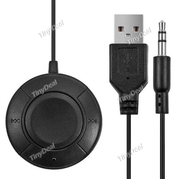 Mini Bluetooth V4.1 Audio Music Receiver Portable Hands-Free for Car with 3.5mm Aux Input Built-in Microphone