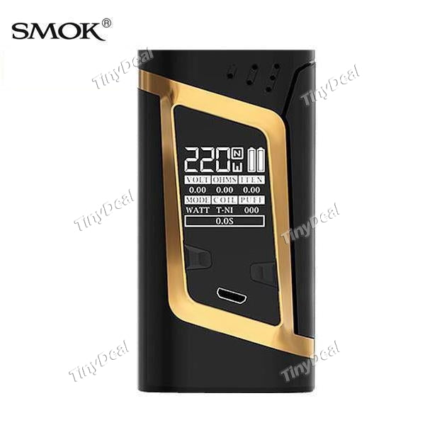 Authentic Smoktech Smok Alien 220W TC Box Mod APV - Black & Champagne