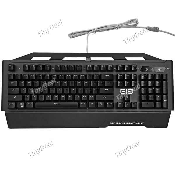 ELEENTER Game2 104 Full Key TTC Blue Switch Mechanical Keyboard Backlight Game Mode Custom Mode Splash Waterproof Design ECAKB-5