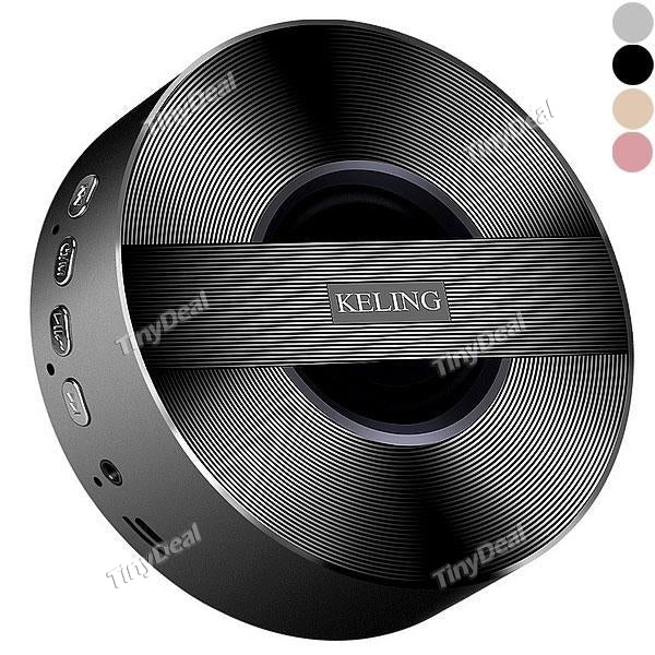 Keling A5 Portable Wireless Bluetooth V4.0 Stereo Mini Subwoofer Loud Speaker with Mic for Cellphone PC