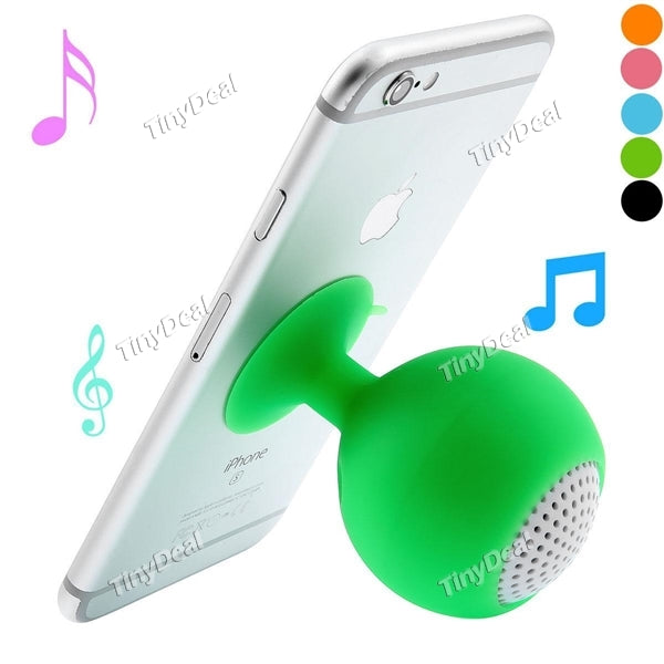 Suction-Cup Holder Speaker Portable Chargeable Colorful Mini 3.5mm Jack for universal Cellphone