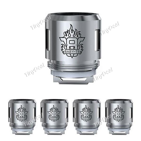 5 x Authentic Smoktech Smok TFV8 Baby-T6 Coil Head 0.2ohm Sextuple Core