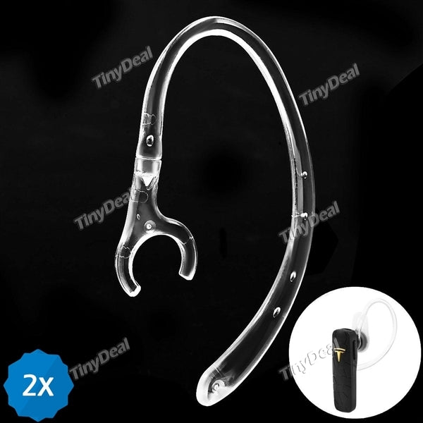 2 x Bluetooth Earphone Hook Diameter 8MM Rotatable Transparent for Bluetooth Headset 2 pieces in one package