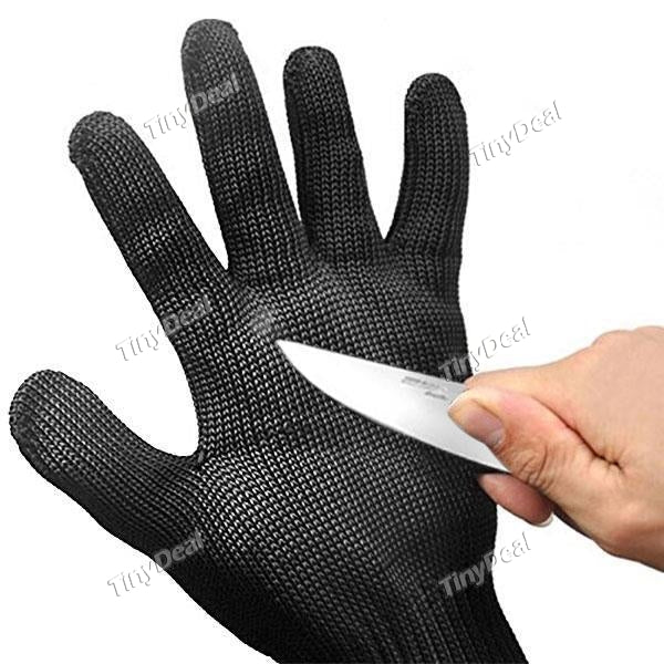 Level 5 Cut Resistant Gloves Multi-Purpose Professional Protective Self-defense Products (1 Pair, Black)