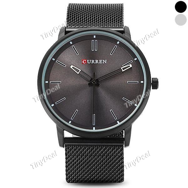 CURREN 8233 Japan Movt Ultrathin Net Stainless Steel Band Strap Waterproof Men Quartz Watch