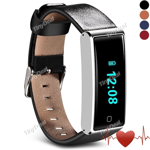 QS60 Smart Bracelet Electrode Type Heart Rate Electrocardiogram Sleep Monitor Call SMS Reminder Sports Tracker E-520630