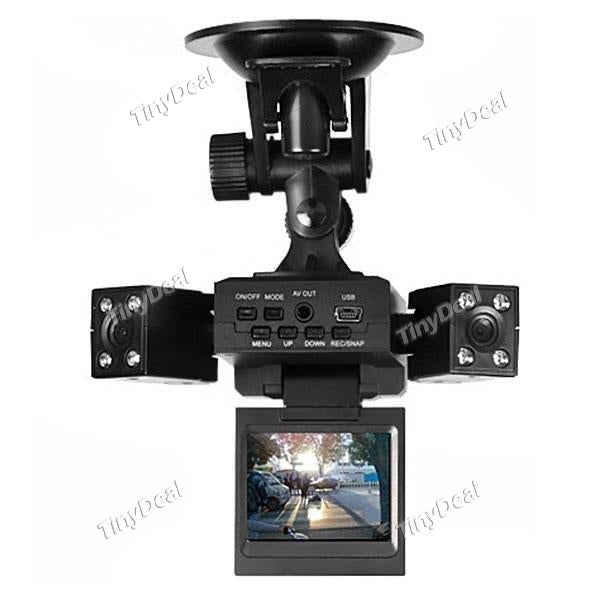 H3000 Rotatable Dual Lens 120 Wide Angle Car DVR Vehicle Camera Video Recorder camcorder Dash Cam RGP-520669