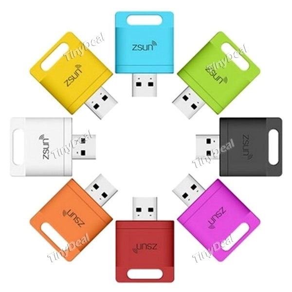 WiFi TF Card Reader USB 2.0 High Speed Wireless Storage Extension for iOS Android - Color Assorted ECACR-520679