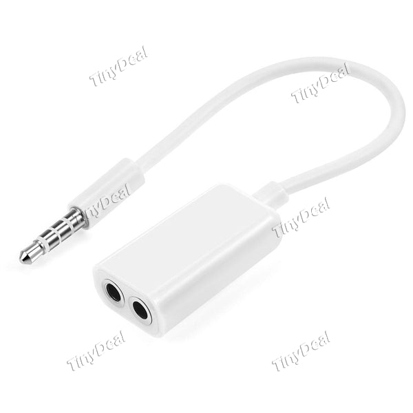3.5mm 1 Male to 2 Female Audio Headphone Headset Earphone Splitter Cable Cord Adapter Jack Plug