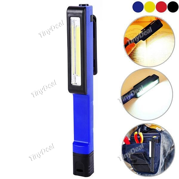 COB LED Mini Pen Shape Bright Inspection Light Lamp Pocket Camping Torch Flashlight with Clip work Torch Flashlight led light HL