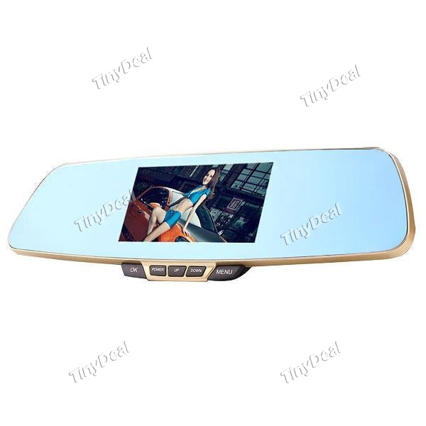 Car Rear View Camera 5'' Dual-lens 170°Wide Angle Rear view Mirror Dash Cam Front and Rear DVR RGP-521328