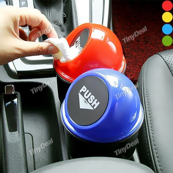 Mini Car Trash Rubbish Bin Auto Car Office Waste Dustbin Garbage Container