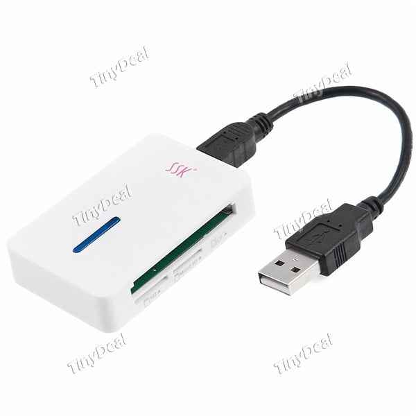 SSK All In One USB 2.0 TF SD MS CF M2 XD Plug and Play Card Reader ECACR-521512