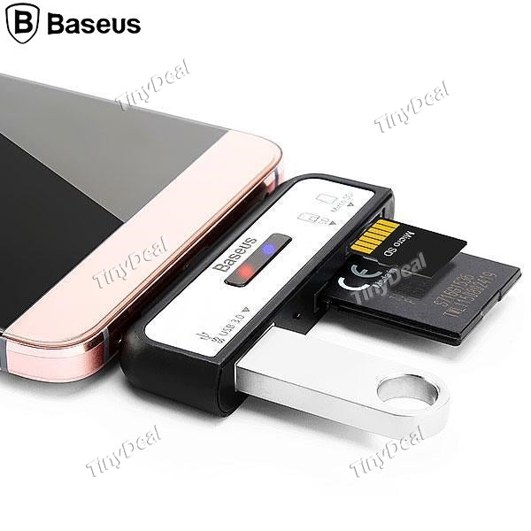 Baseus 3 in 1 USB 3.1 Type-C OTG Card Reader Type C USB-C Male To USB 3.0 OTG TF SD MS Female Adapter EPACB-521641