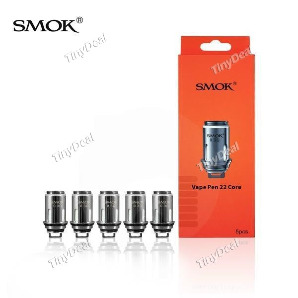5 x Authentic Smok Vape Pen 22 Atomizer Dual Coil Head 0.3Ohm