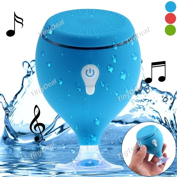Mini IP6 Waterproof Wireless Bluetooth Speakers Red Wine Glass Shape with Sucker HHITH-521923