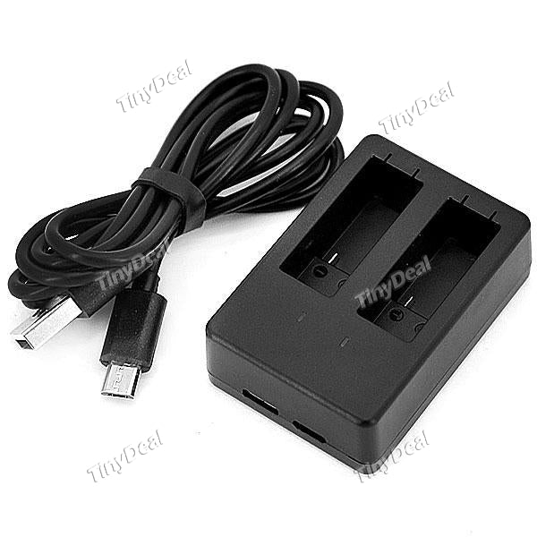 LINGLE GOPRO HERO 5 Battery Charger Black Type C Micro USB Dual Port with Micro USB Cable EVATH-521946