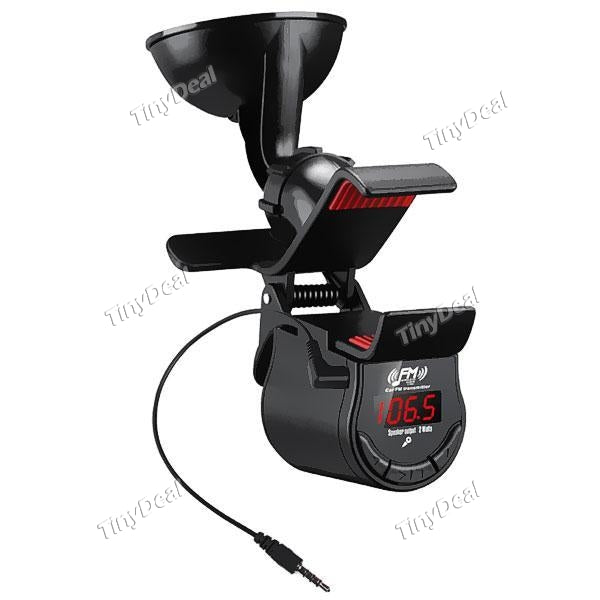 FM09 Car MP3 Player Wireless FM Transmitter with 360° Phone Holder Hands Free Calls