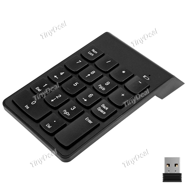 Mini Wireless Slim 19 Keys Handheld Numeric Keypad for PC MAC & Office ECAKB-522239
