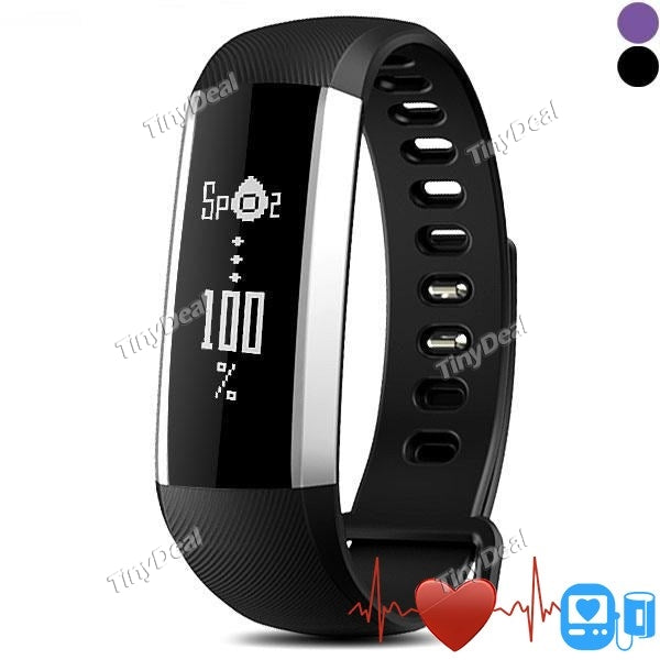 E09 Smart Bracelet Oximeter Blood Pressure Mileage Calorie Sleep Heart Rate Monitor Pedometer SMS Reminder