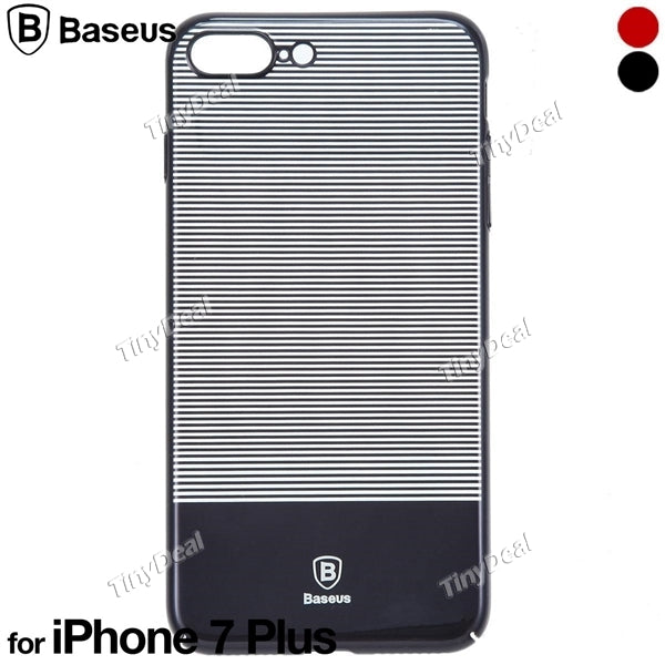 Original Baseus Jet Black Stripe 5.5'' Ultra Slim Back Case Cover Protector for iPhone 7 Plus iPhone 8 Plus