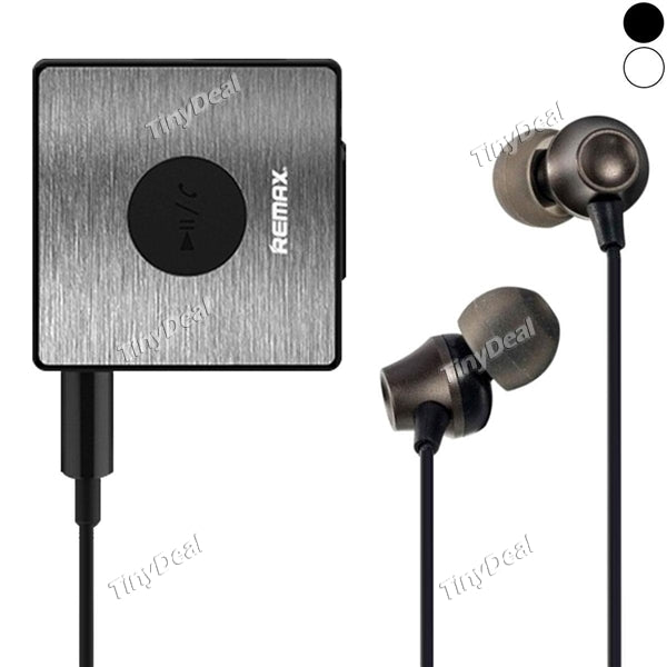 Original REMAX RB-S3 Clip-On Superb Sound Remote-Camera with Mic Bluetooth Earphone for Bluetooth Device