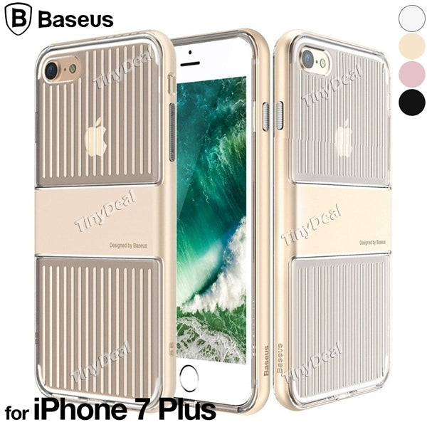 For iPhone 7 Plus iPhone 8 Plus Baseus Travel Series 5.5" TPU + PC Case Double Protection Back Cover