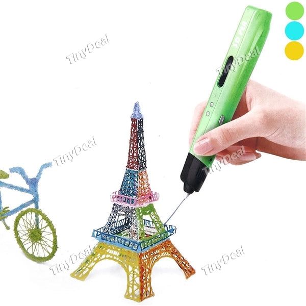 Portable 3D-Printing Pen Real-Time Display 4-Modes Speed Smart Operation for 3D Drawing Art Education