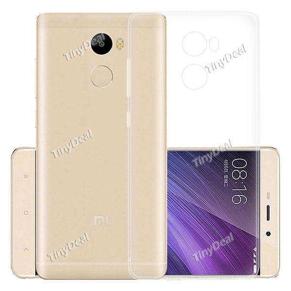 Ultra-thin Transparent TPU Soft Protective Cover Back Case for XIAOMI Redmi 4 2GB RAM