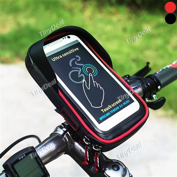 WHEEL UP Rainproof Sensitive Touch TPU 360°-Rotation Bicycle Handlebar Phone Holder Bag for Bike