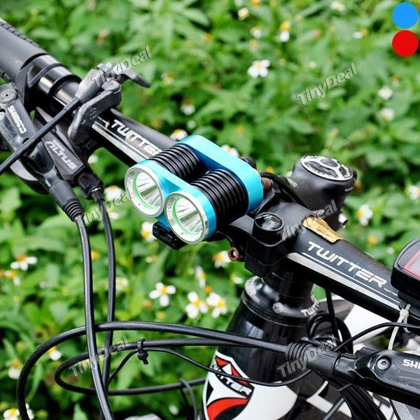 Super Bright Dual-CREE-XML-T6 2000LM Bike Light 4-Modes IP65 Aluminium Alloy for Bicycle Lighting