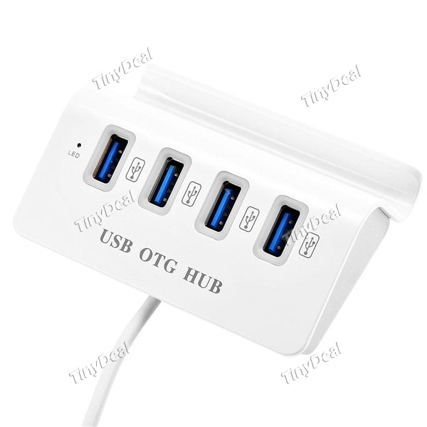 4-Ports USB 2.0 Hub External Splitter Adapter Dock Holder OTG for Laptop Tablet PC Cellphone